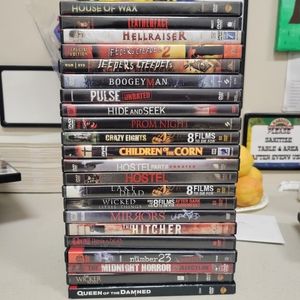 Lot of 22 Horror DVDs Halloween Jeepers House Of Dead Boogeyman Hostel Crazy 8